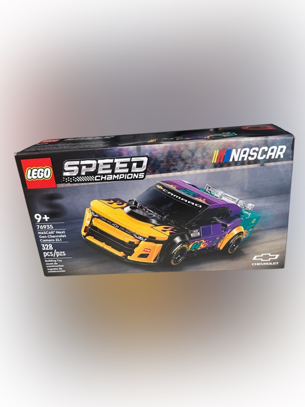Lego Yellow & Purple Camaro Race Car Toy